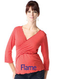 Japanese Weekend Jersey Cross Over Maternity/Nursing Top