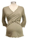Jersey Cross Over Maternity/Nursing Top - tummystyle.com