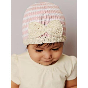 Blueberry HIll Pink and White Striped Bamboo Hattie Baby Hat - tummystyle.com