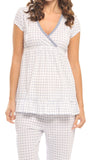 Olian Princess Blue 3 Piece Maternity/Nursing Set