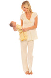 Olian Princess Yellow 3 Piece Maternity/Nursing Set