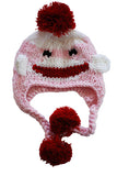 Blueberry Hill “Riley” Pink Sock Monkey Baby Hat - tummystyle.com