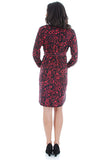 Everly Grey Lexi Lipstick Abstract Maternity Dress - tummystyle.com
