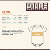 Gnome Brand Brontosaurus Baby One Piece in Black - tummystyle.com