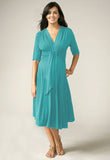 Maternal America Marina Front Tie Keyhole Dress - tummystyle.com