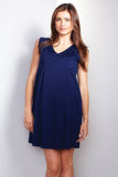 Maternal America Navy Shift Maternity Dress - tummystyle.com