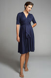 Maternal America Front Tie Keyhole Dress - tummystyle.com