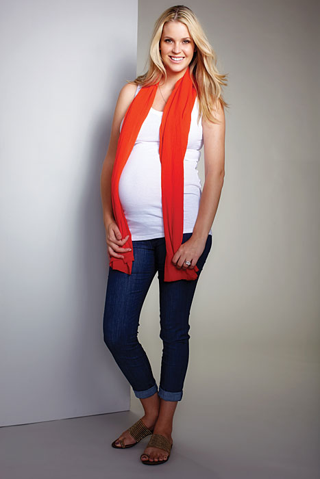 Maternal America Wrap Ruched Maternity/Nursing Top