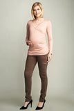 Maternal America Wrap Ruched Maternity/Nursing Top - tummystyle.com