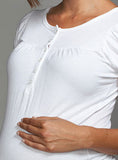 Maternal America Henley Maternity Top - tummystyle.com