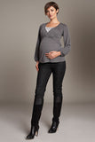 Maternal America Cotton Maternity/Nursing Sweater - tummystyle.com