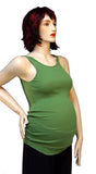 Maternal America Ribbed Cotton Maternity Tank - tummystyle.com