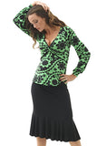 Olian Ruffle Hour Glass Maternity Skirt (Small) - tummystyle.com