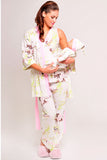 Olian Maternity 5 Piece Nursing Floral Pajama Set - tummystyle.com