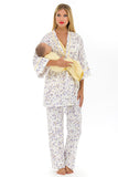 Olian Maternity Yellow Flowers Nursing Pajama Set - tummystyle.com