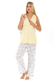 Olian Maternity Yellow Flowers Nursing Pajama Set - tummystyle.com