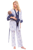 Olian Maternity Flower Dot Nursing Pajama Set - tummystyle.com