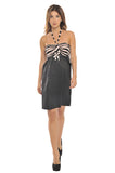 Olian Pink Striped Halter Maternity Dress - tummystyle.com