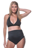 Prego Maternity Black Ruched Maternity Bikini - tummystyle.com