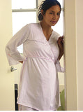 Cotton Dot Lotus Nursing Chemise - XL Pink or Blue - tummystyle.com