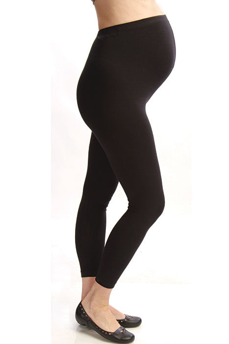 Pregnancy Maternity Leggings Over The Belly - Black