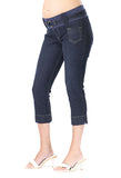Japanese Weekend Slim Fit Crop Maternity Jean - tummystyle.com