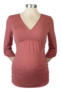 Side Shired Maternity & Nursing Top - tummystyle.com