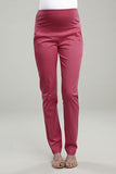 Maternal America Pink Over The Belly Slim Pants - tummystyle.com