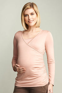 Maternal America Wrap Ruched Maternity/Nursing Top - tummystyle.com