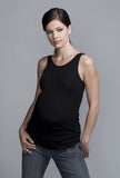 Maternal America Ribbed Cotton Maternity Tank - tummystyle.com