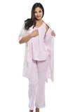 Olian 4 - Piece Chrysanthemum Pajama Set (Pink or Blue) - tummystyle.com