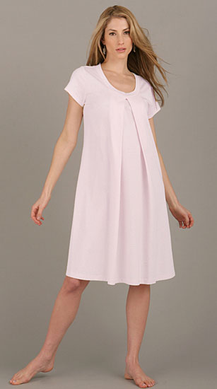 Organic Short Sleeeve Hospital Nursing Gown
