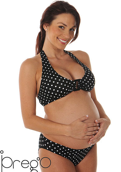 Prego Maternity Black Dot Bikini - tummystyle.com